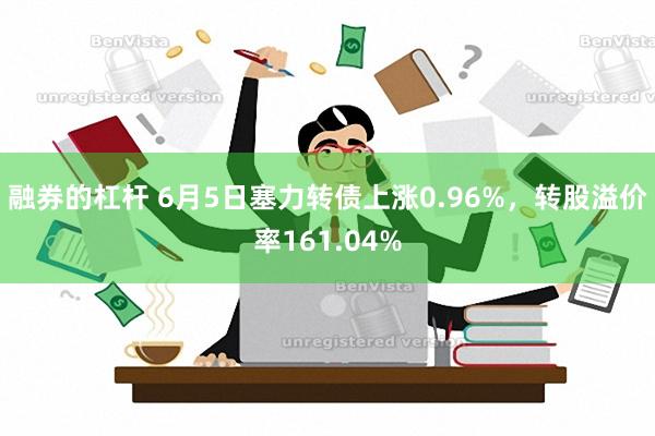 融券的杠杆 6月5日塞力转债上涨0.96%，转股溢价率161.04%