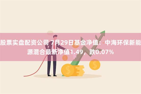 股票实盘配资公司 7月29日基金净值：中海环保新能源混合最新净值1.49，跌0.07%