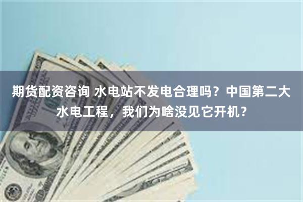 期货配资咨询 水电站不发电合理吗？中国第二大水电工程，我们为啥没见它开机？