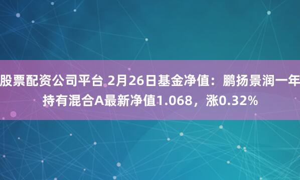 股票配资公司平台 2月26日基金净值：鹏扬景润一年持有混合A最新净值1.068，涨0.32%