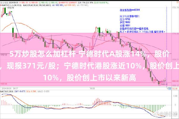 5万炒股怎么加杠杆 宁德时代A股涨14%，股价创历史新高，现报371元/股；宁德时代港股涨近10%，股价创上市以来新高